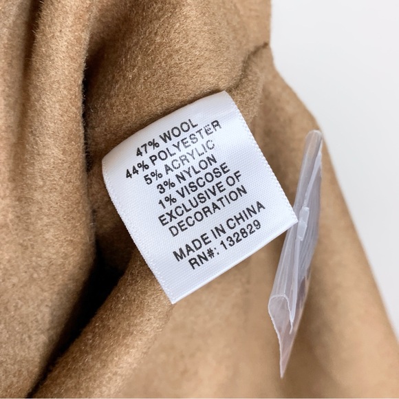 NEW LPA Isabel Maxi Coat (Sz M) Melton Wool Blend Wide Sleeve Oversized Camel - Picture 9 of 10